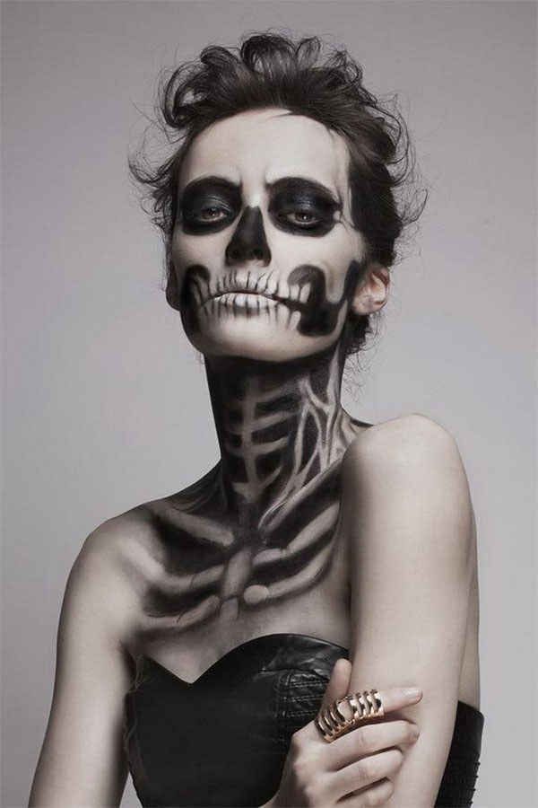 Skeleton halloween makeup
