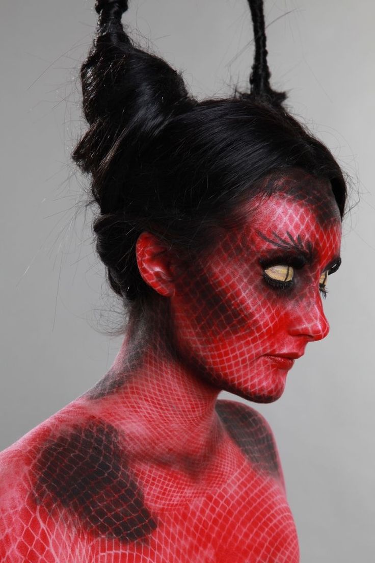 Devil halloween makeup