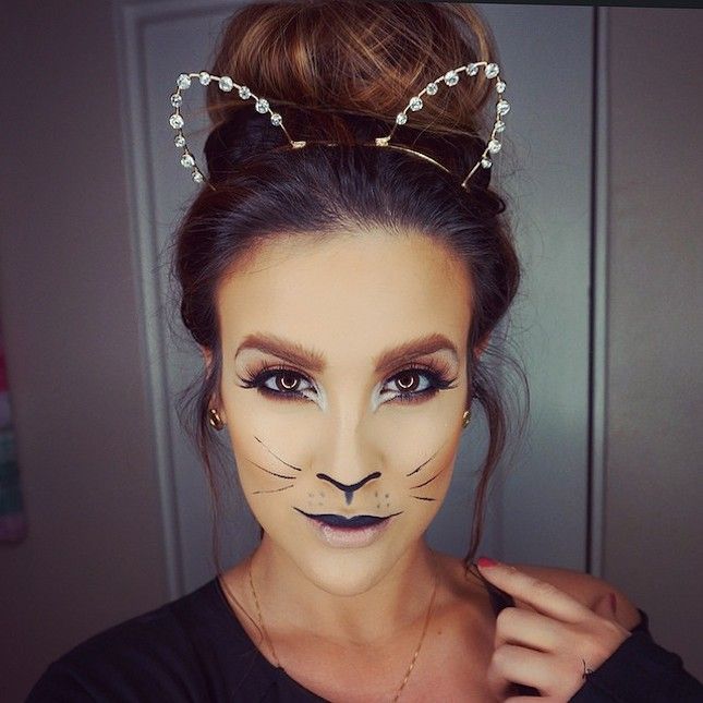 Cat halloween makeup