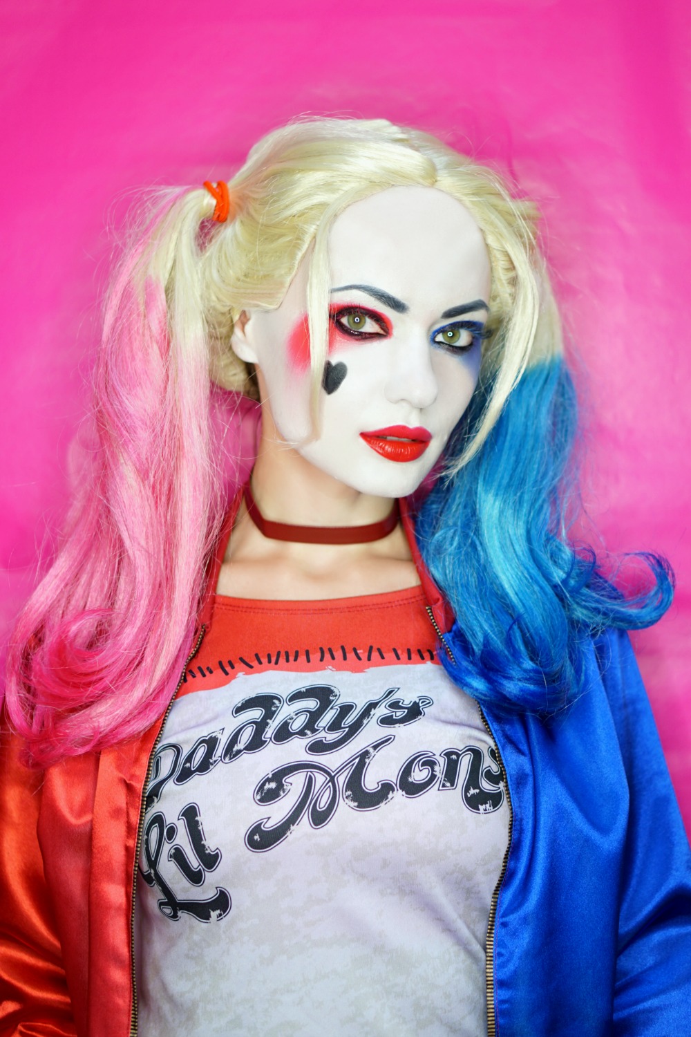 Harley Quinn halloween makeup