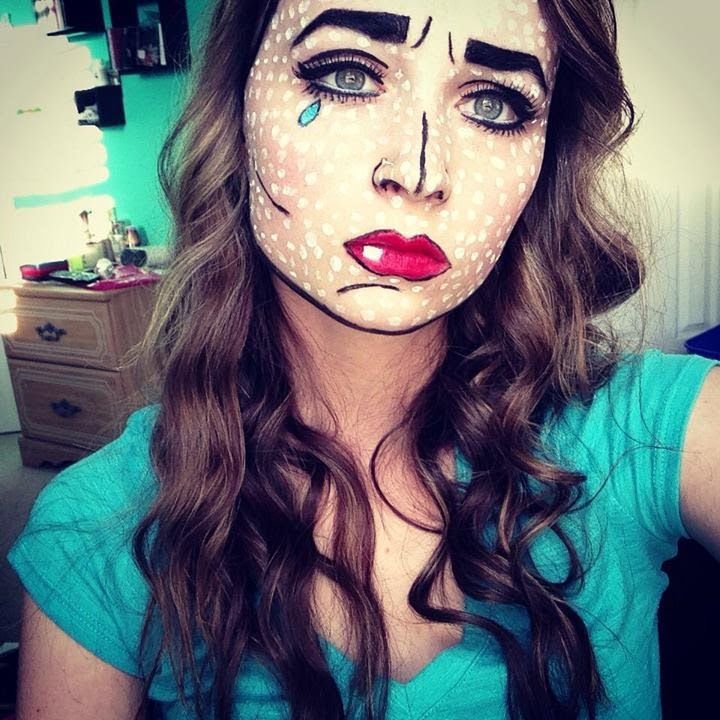 Comic halloween makeup