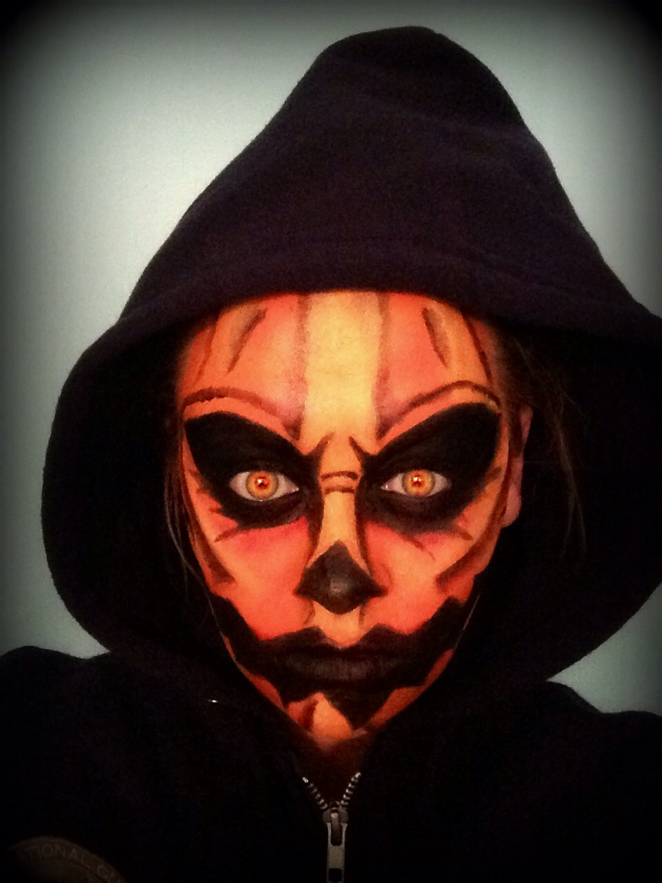 Pumpkin halloween makeup