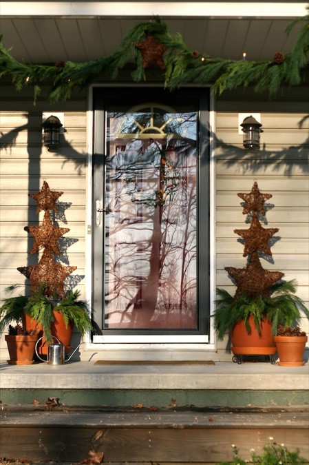 Rustic star decoration for back door