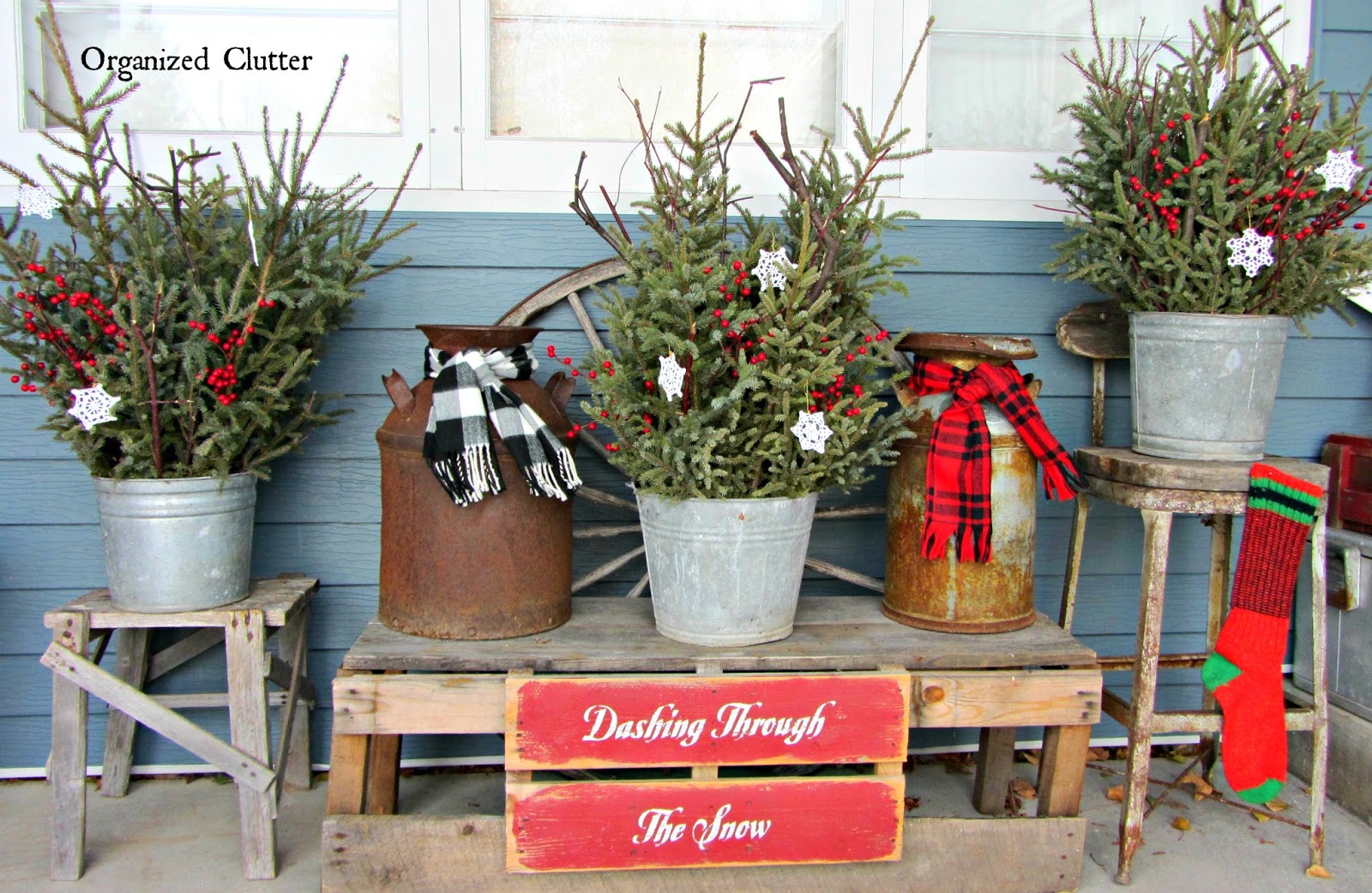 Rustic Canes With garland decoration