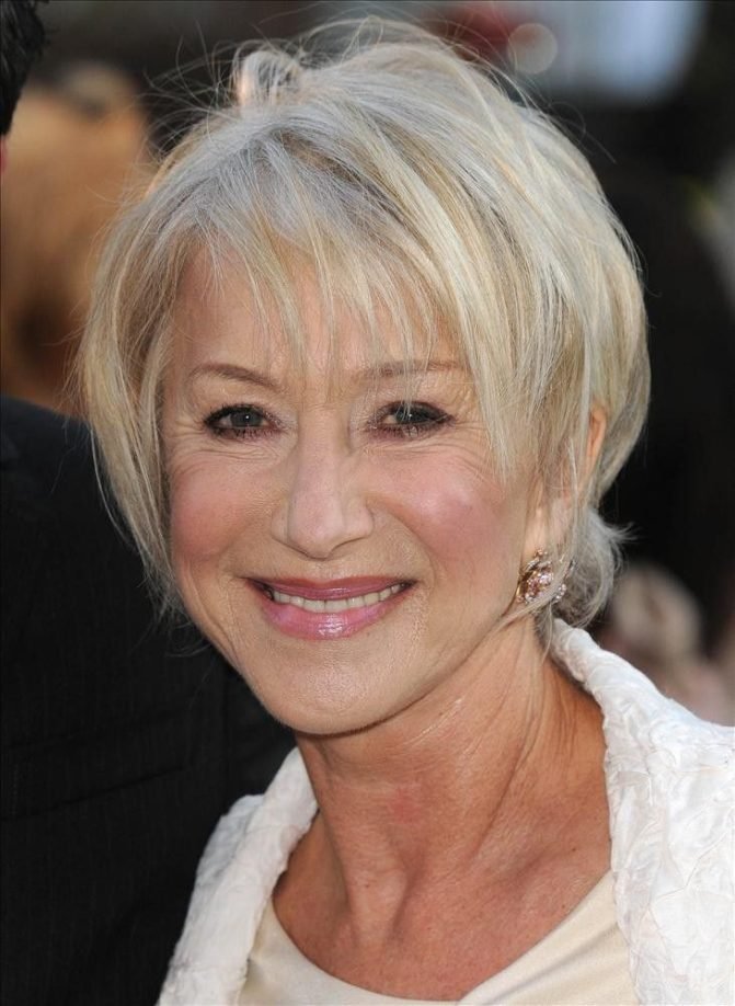 Perfectly Coiffed Short Bob hairstyle for women over 50